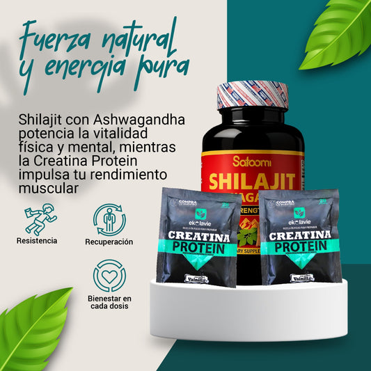 Shilajit de Ashwaganda™ y ProteinaCreatin.